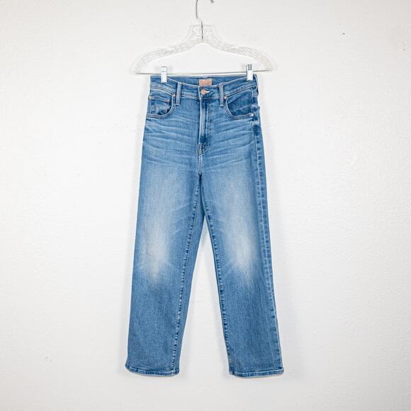 MOTHER denim LIL' The Rambler zip Flood Jeans Out of the Blue Petite 25 - Picture 8 of 14